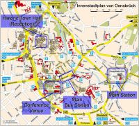 Map of Town Center with some KI-2007 locations marked